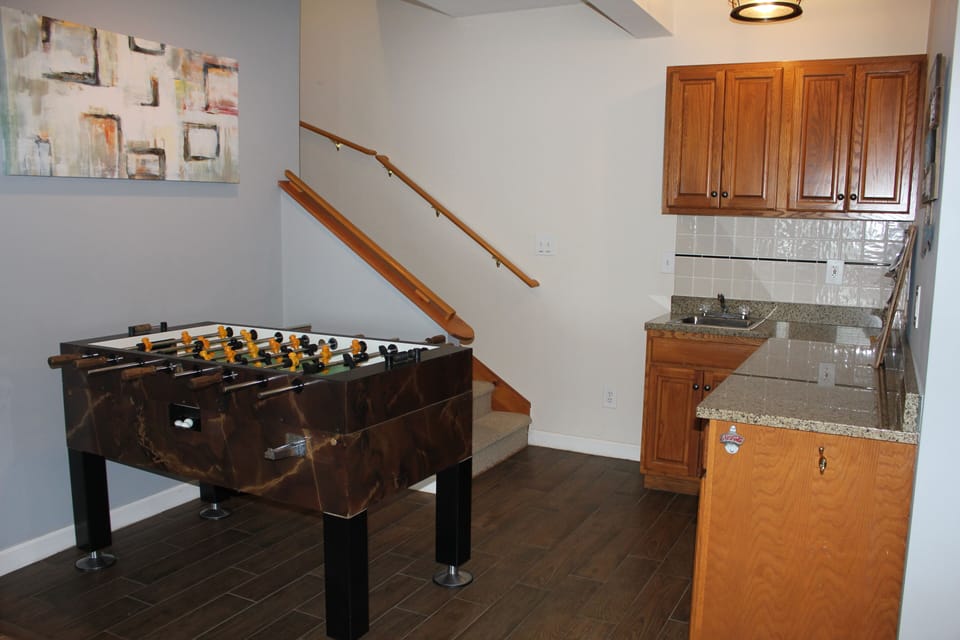 Wet bar and foosball table