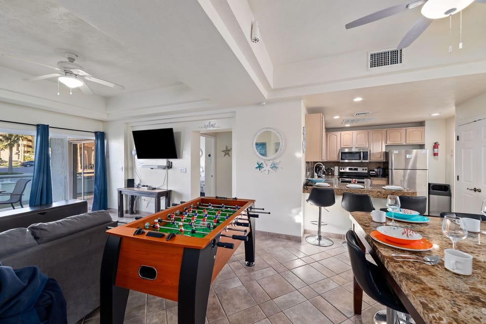 Enjoy an open-concept layout with seamless flow from kitchen to living space, all centered around fun and comfort.