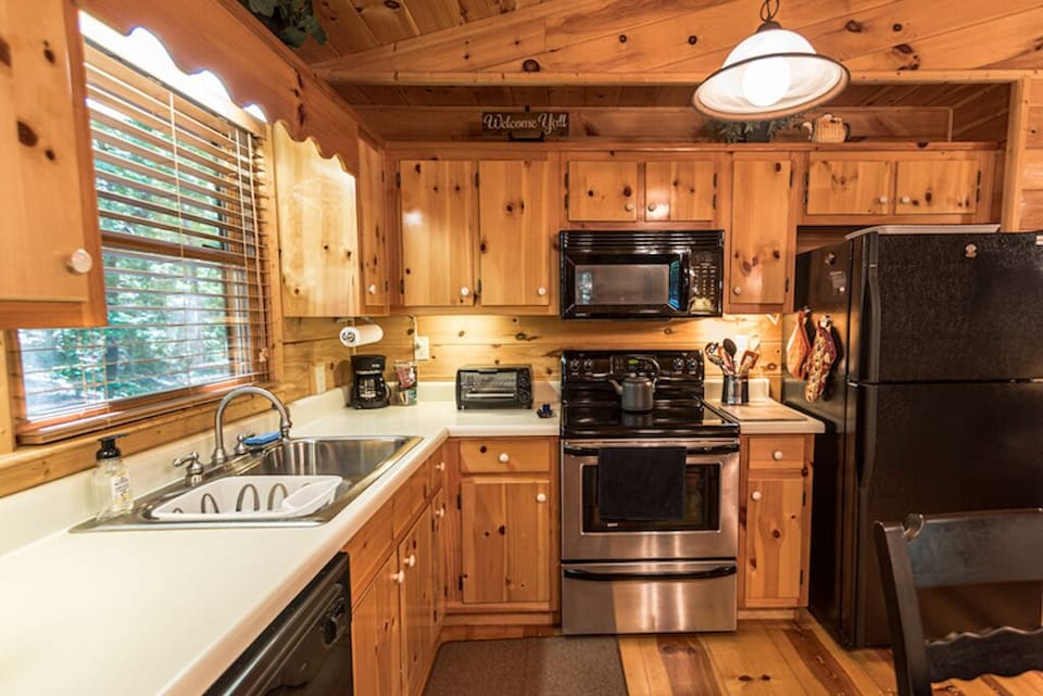 Kitchen with toaster, Keurig and coffee pot