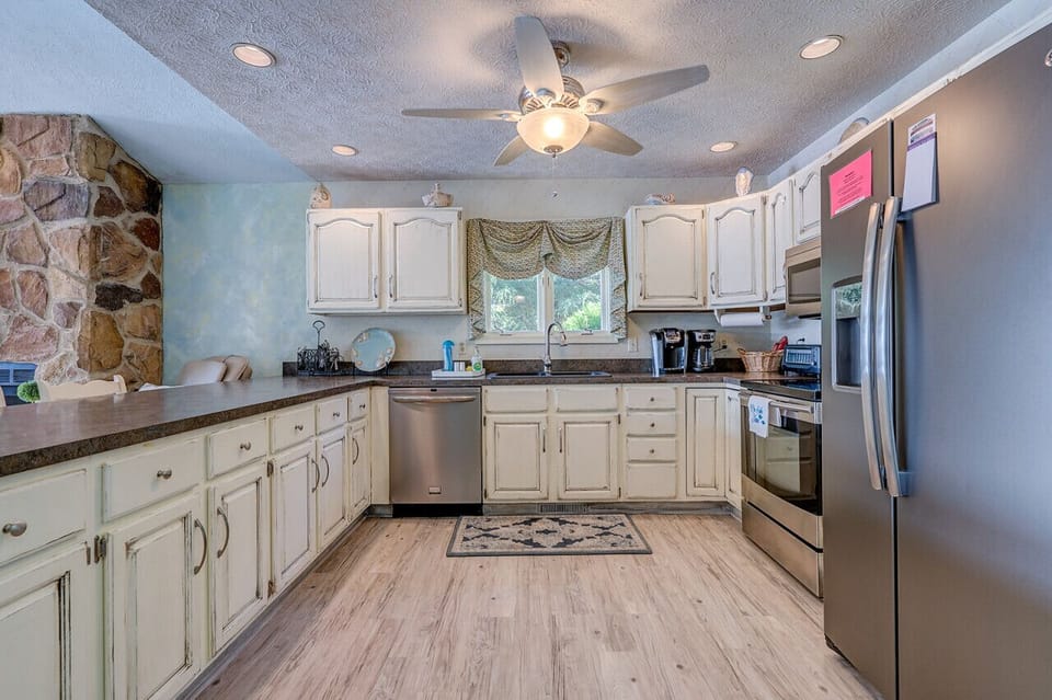 Paradise kitchen with essentials for home-cooked meals and gatherings