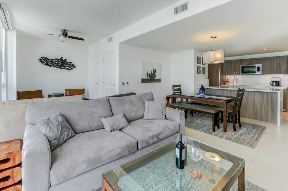 Unwind & kick your feet up on the sofa