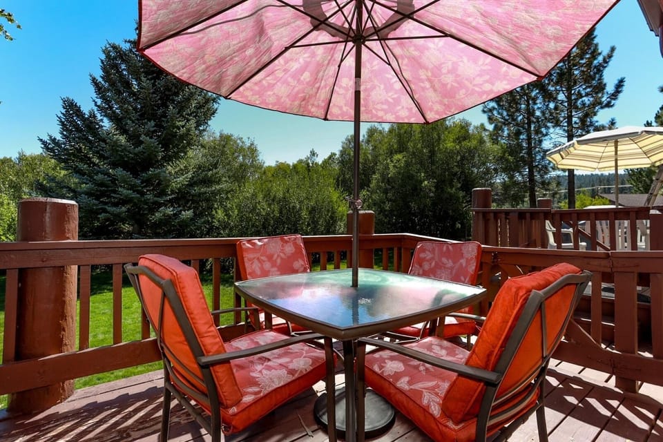 Spacious patio with seating and fresh air, ideal for relaxing mornings or evening gatherings under the stars