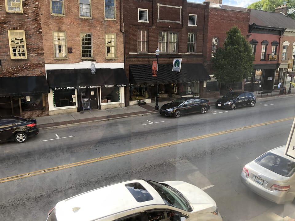 The second bedroom overlooks North Third Street.