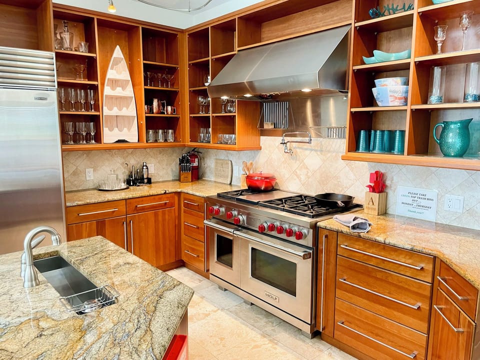 Gourmet kitchen with premium appliances and large prep island