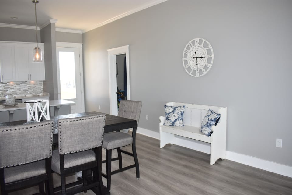 Front door area with view of the Gulf of Mexico. 