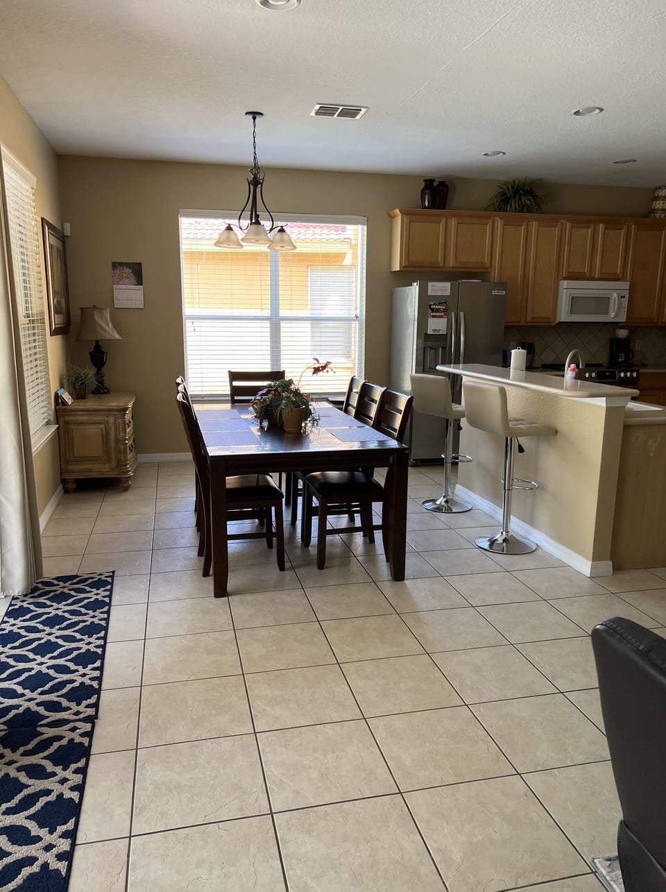 New kitchen table with seating up to 8 people