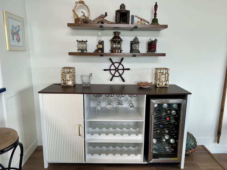 Bar not stocked but ready for your gathering. 
