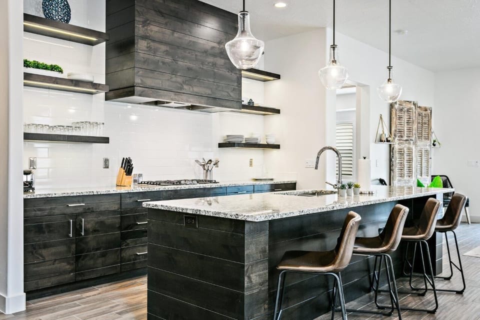 Deluxe kitchen stocked with specialty appliances