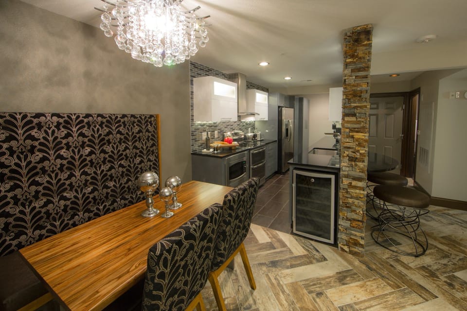 Settle into the dining area and enjoy a nice meal.
