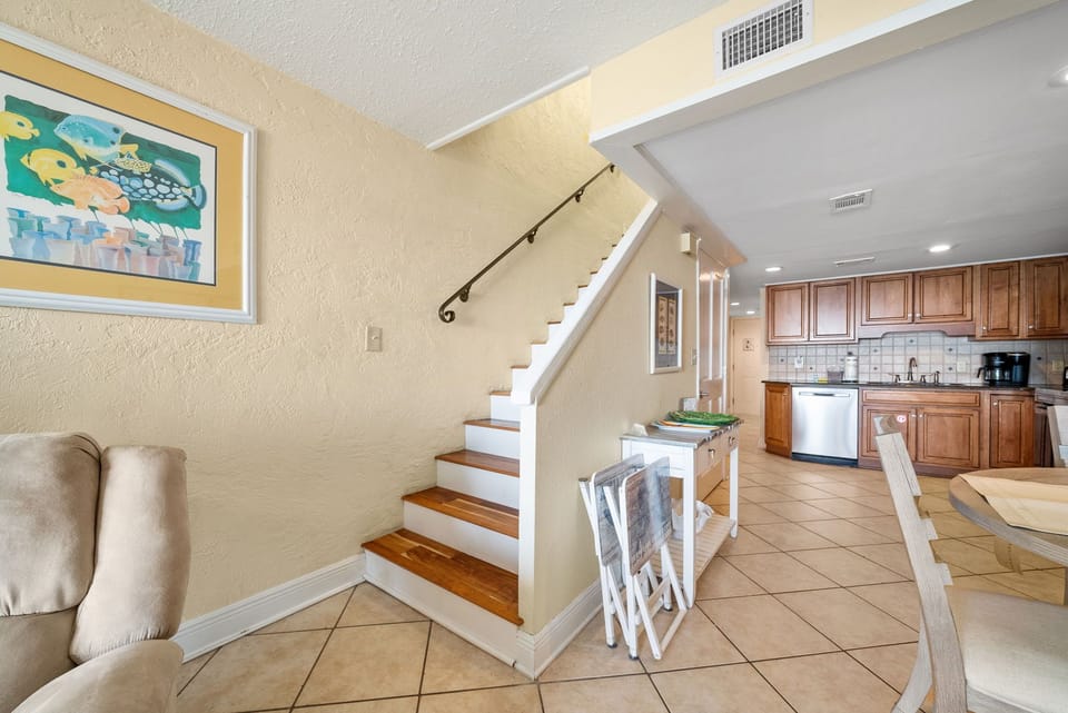 Staircase to upper level