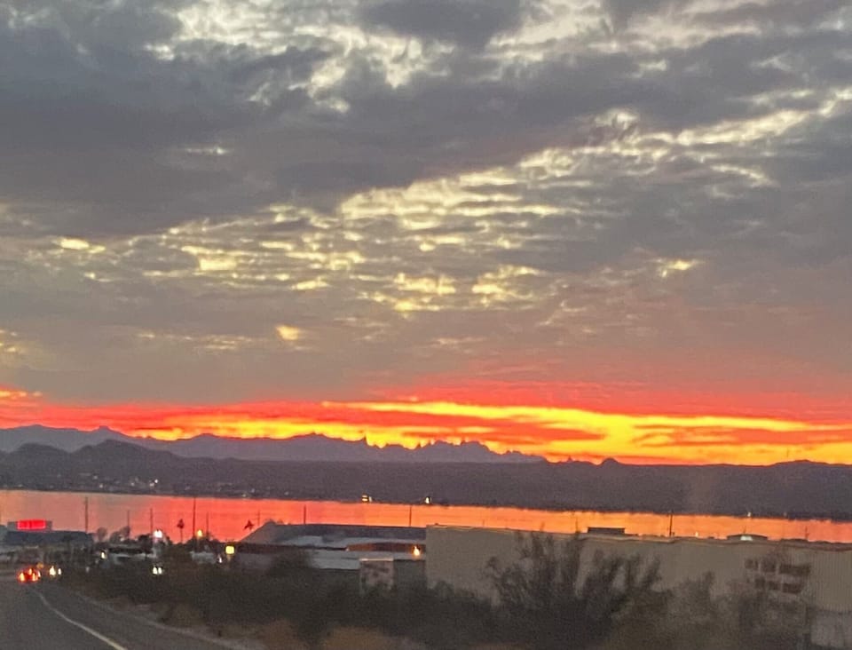 Gorgeous sunsets in Lake Havasu by the lake