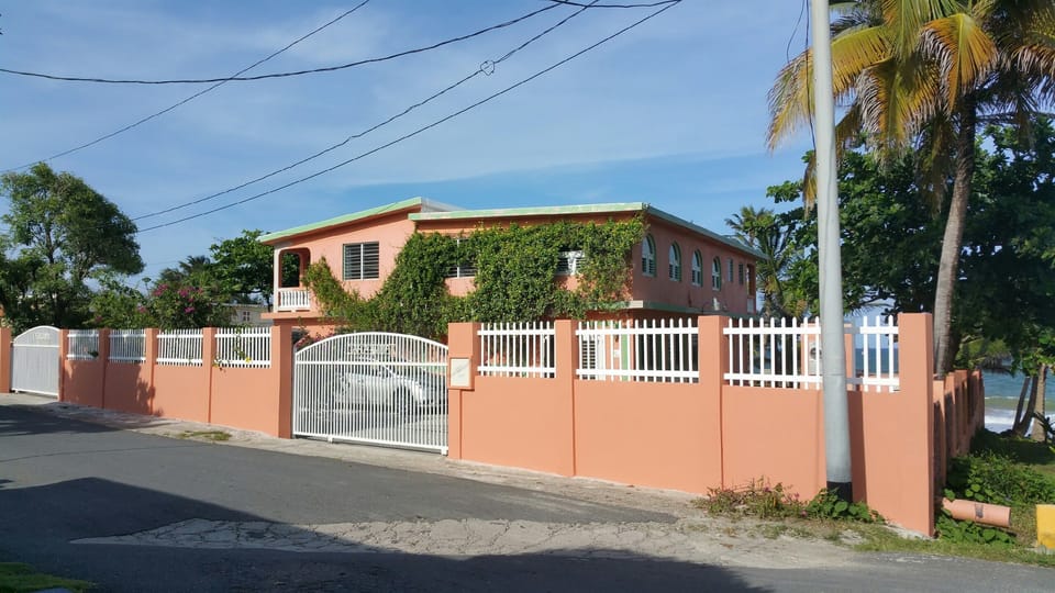 Building view from street, fully fenced/gated