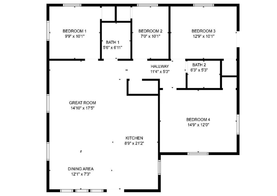 The layout of the home is cozy yet everyone has their own private space.  Bedrooms, bathrooms, and a great room with living room, dining room, breakfast bar, and kitchen offer the convenience of one-level living and the togetherness that makes great stays!