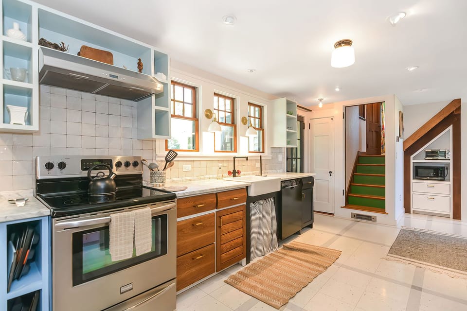 There is plenty of space for making meals.