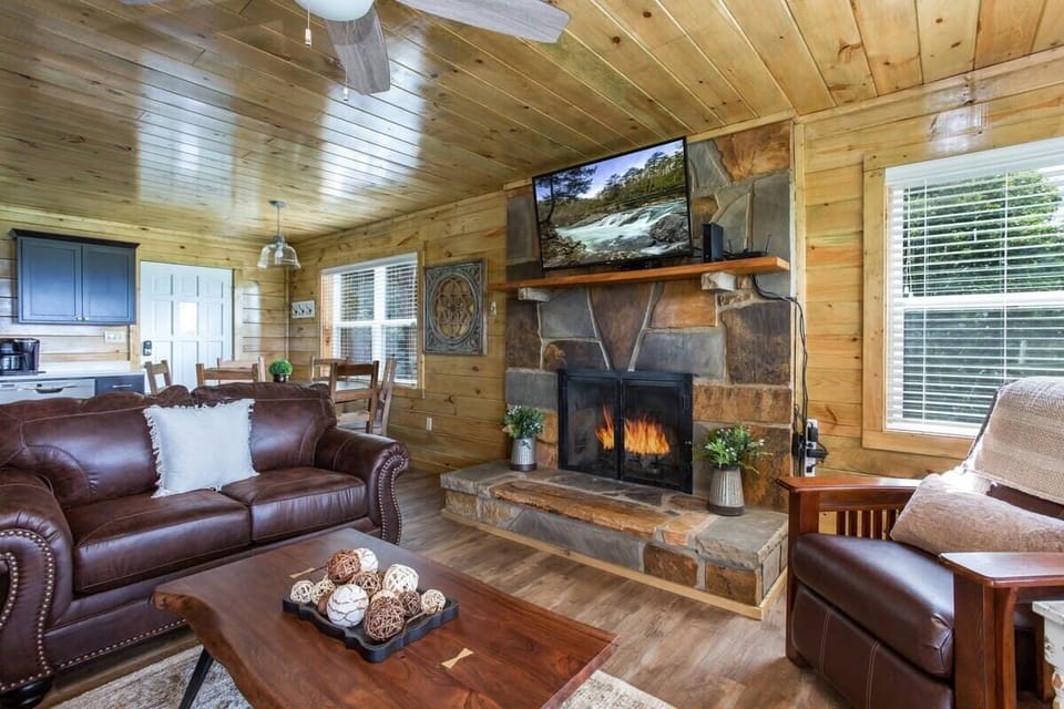 Smart TV and a beautiful living room space!