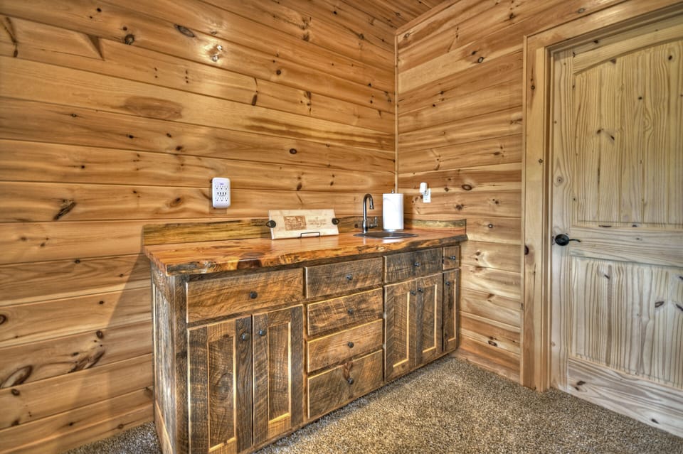 Small bar area with sink