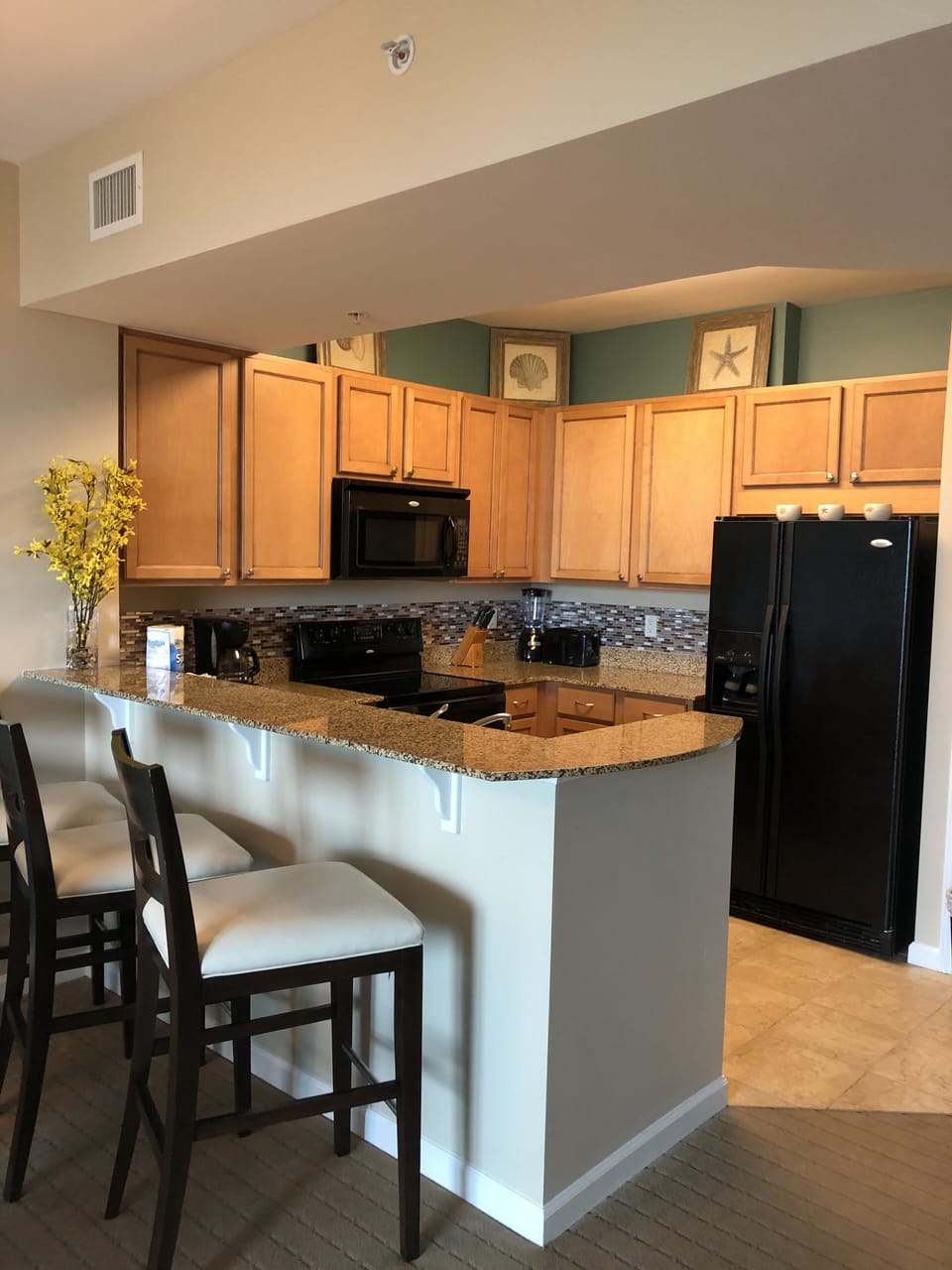 Kitchen fully equipped for cooking 