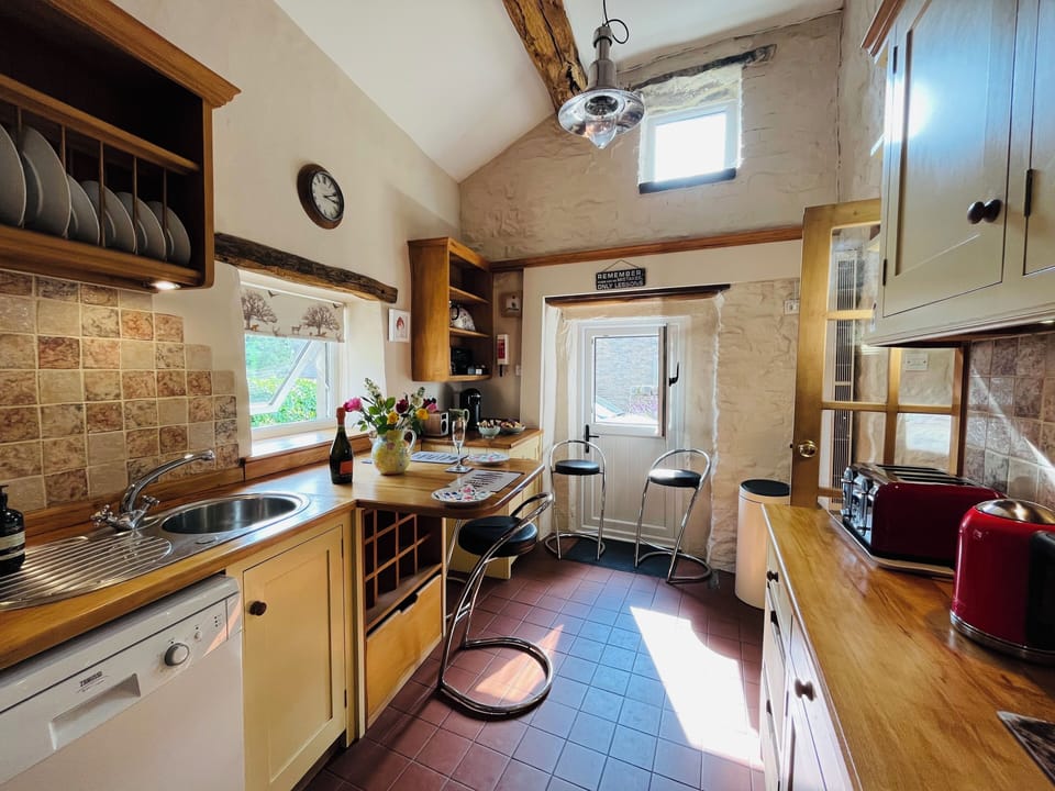 Looking towards the door