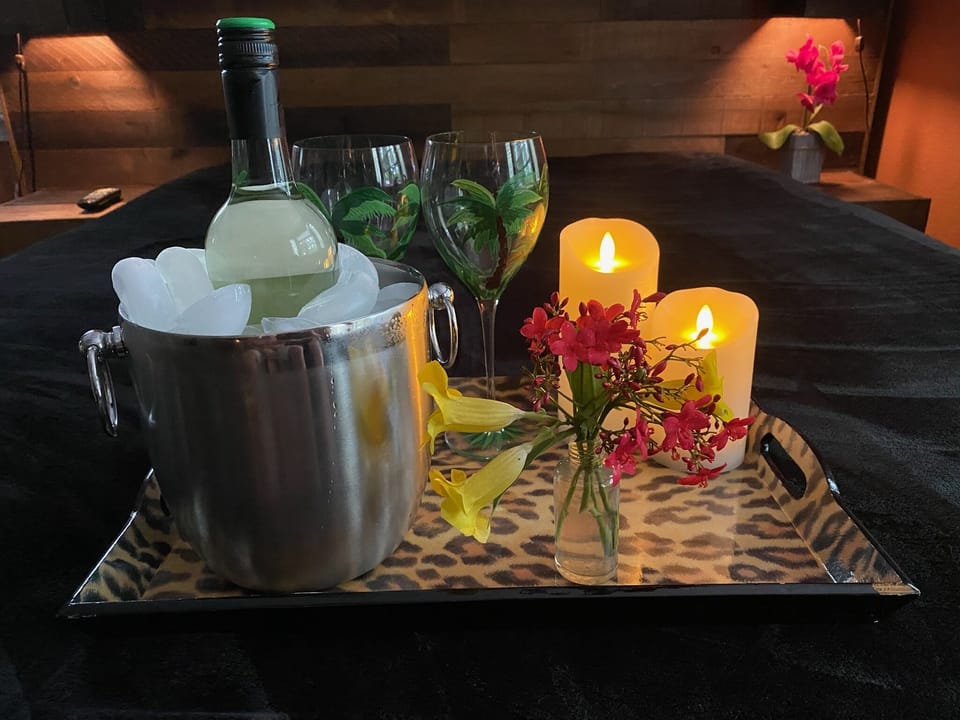 Chilled wine and 2 glasses will be waiting for you!!!