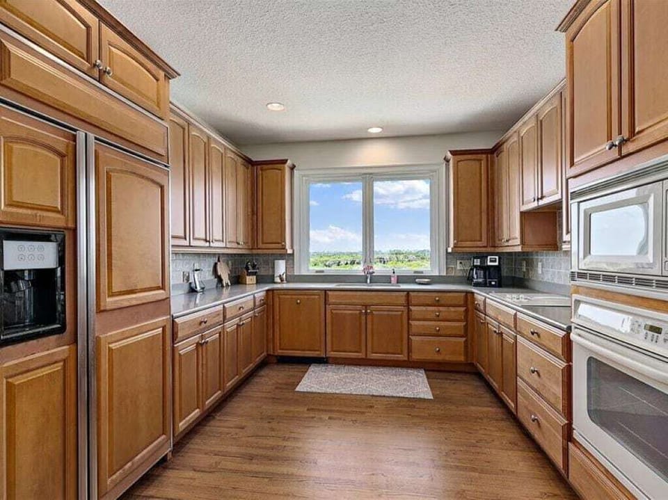 Kitchen has beautiful views of Guana State Park
