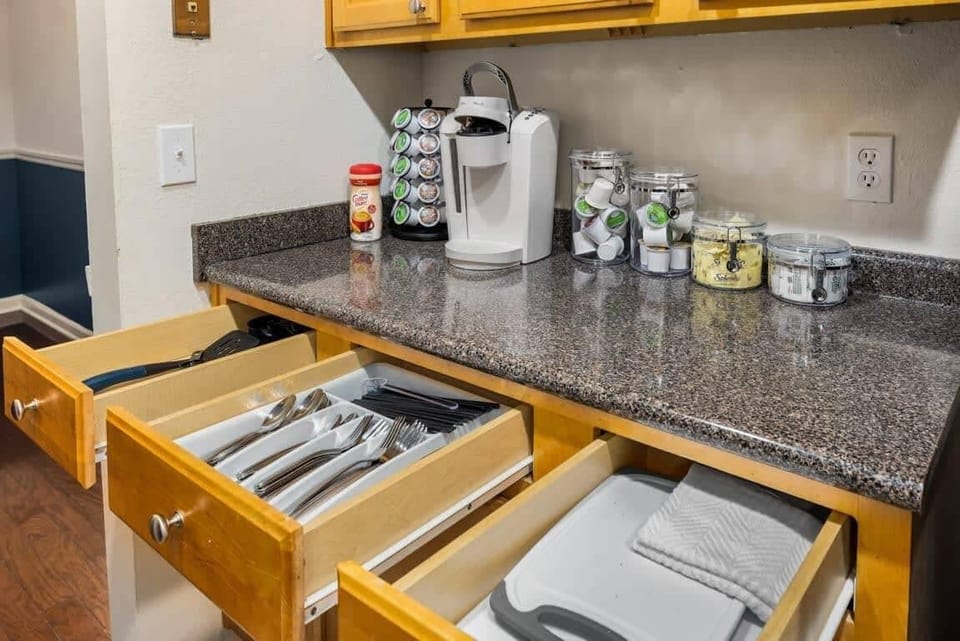 Fully stocked kitchen