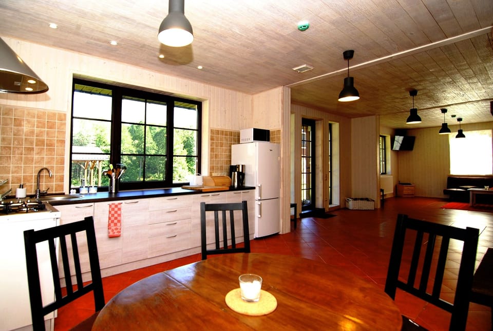 Kitchen of villa Dzukios uoga