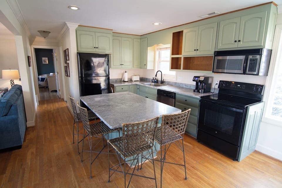 Open kitchen with all the cookware you need. Plus some.