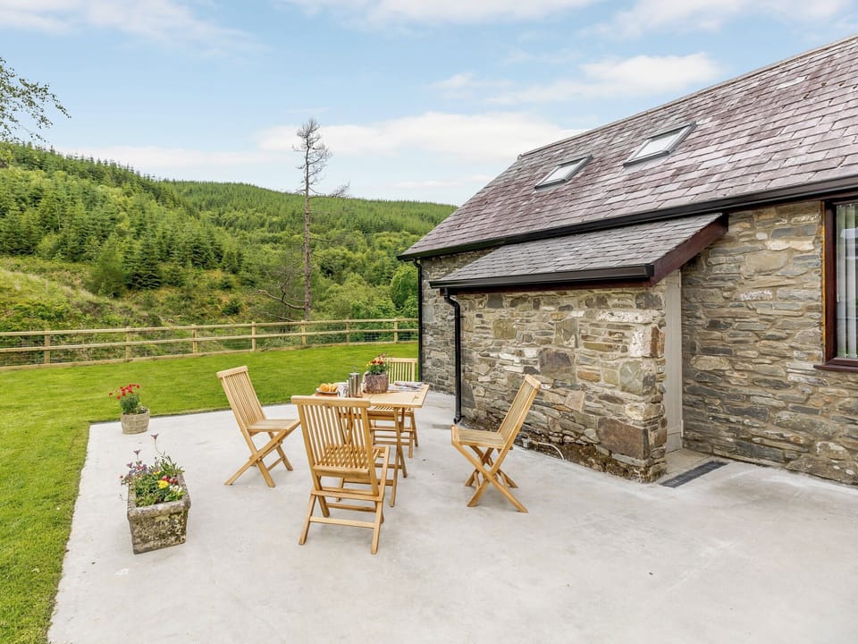 Patio | Cwm Dulas Cottage, Llandewi Brefi, near Tregaron