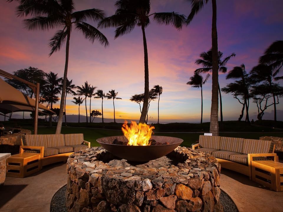 Fire pit on property