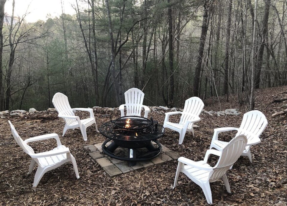Firepit area right off the driveway.  Roast some s'mores and relax!