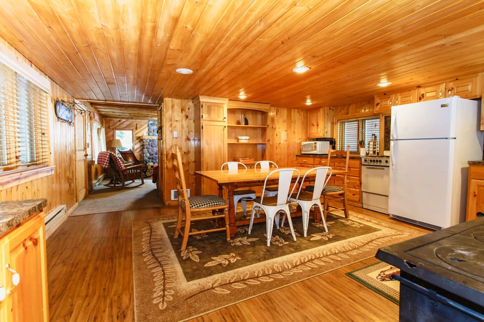 Main cabin kitchen with seating for 8.
