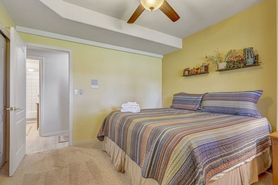 Basement bedroom with a King