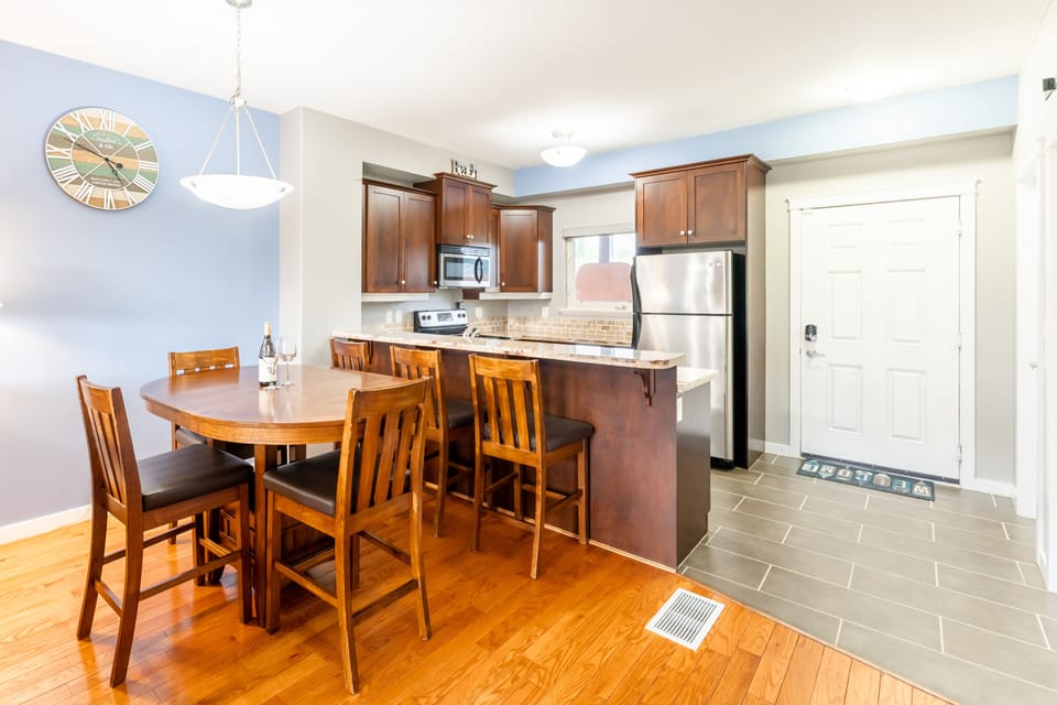 kitchen and dining area