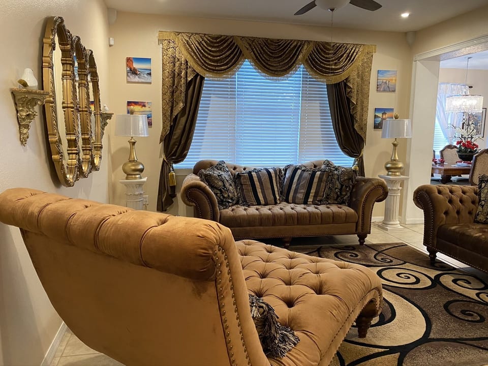 Stunning Gold Velvet Sophisticated Living Room Sofas.