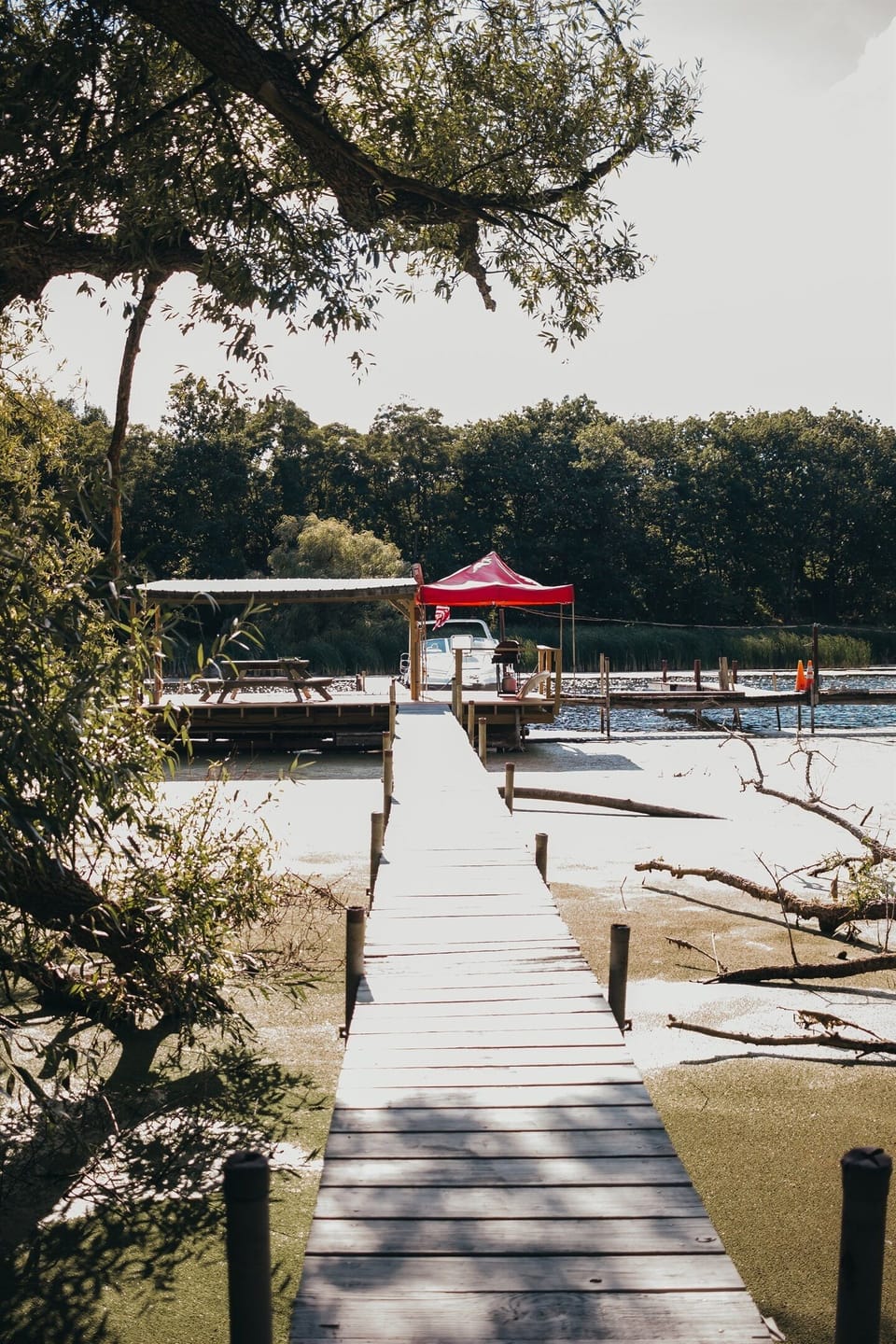 Walkway will take you to the private docks to enjoy the water