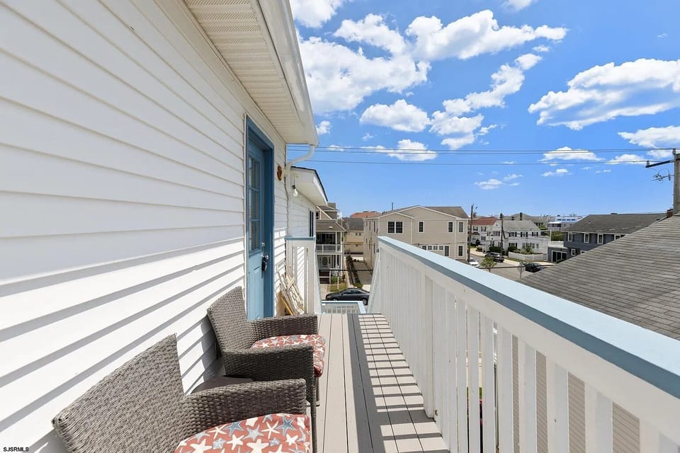 Outdoor sitting area.