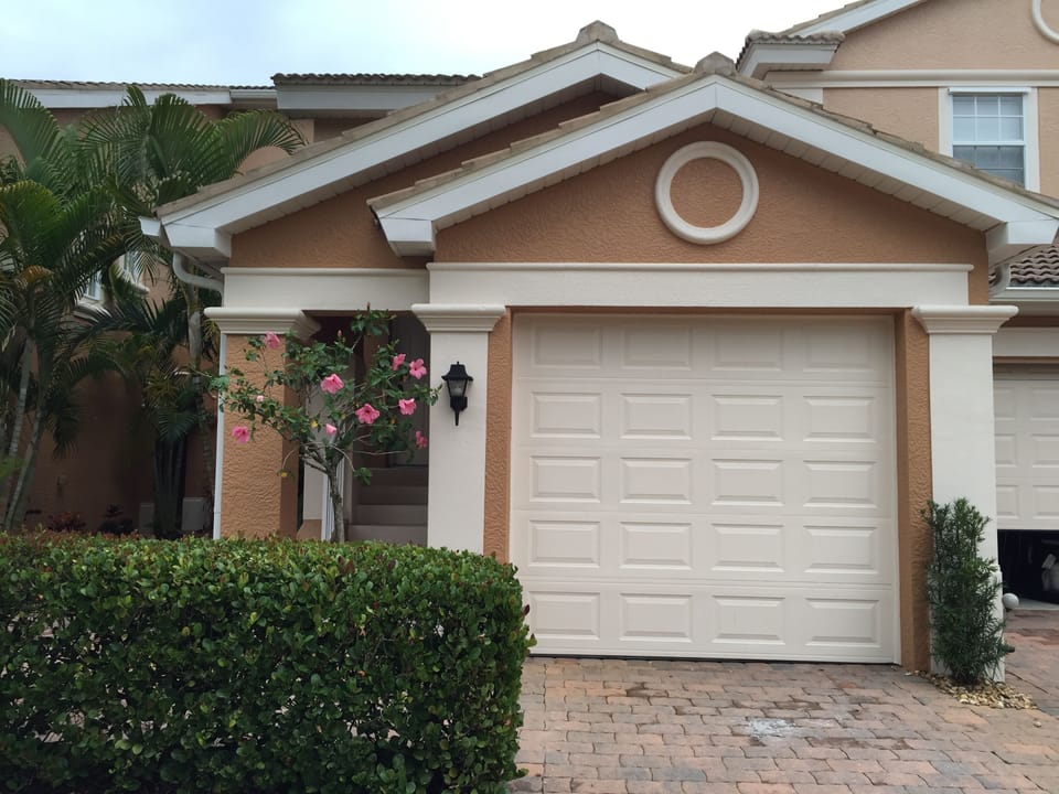 Entrance and garage view
