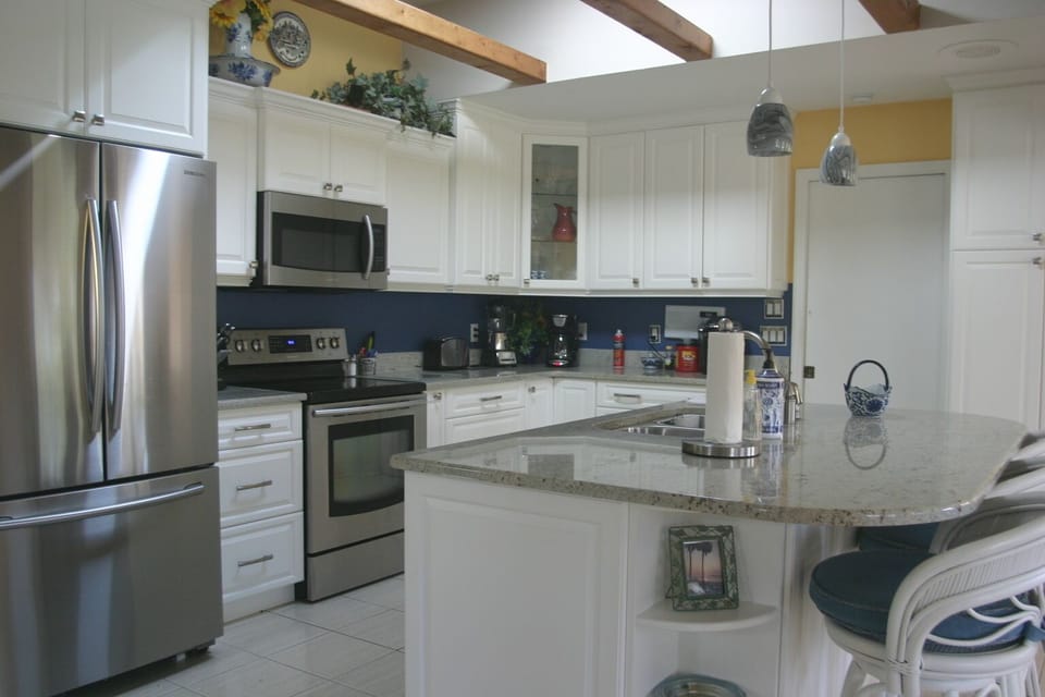 This space is open to the living area and designed to be the heart of the house.