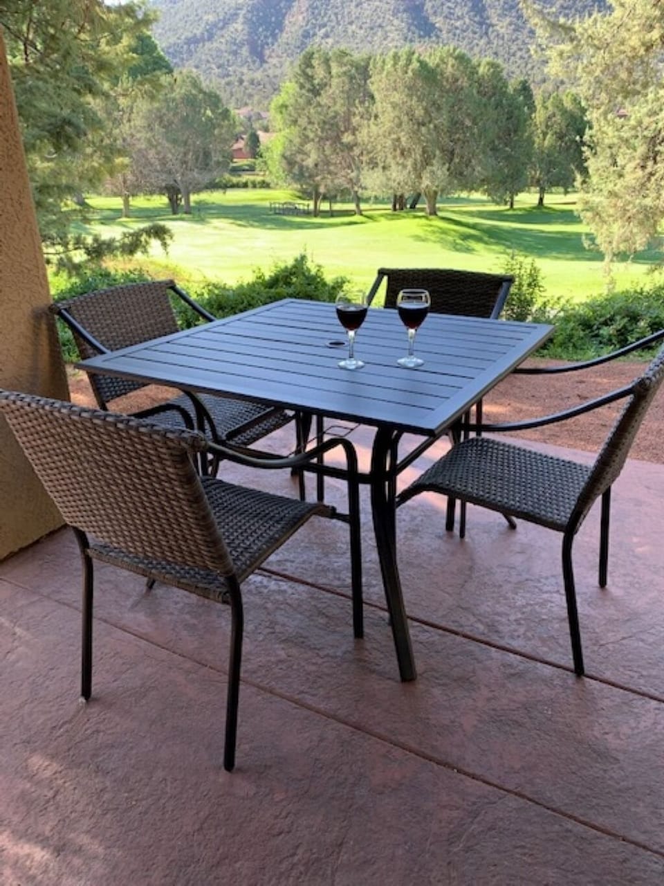 Dinner or drinks on the patio (privacy shades installed)