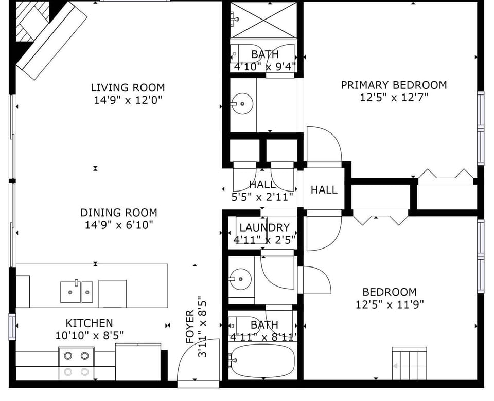 The open living and dining area make this condo a great place to gather with family and friends.