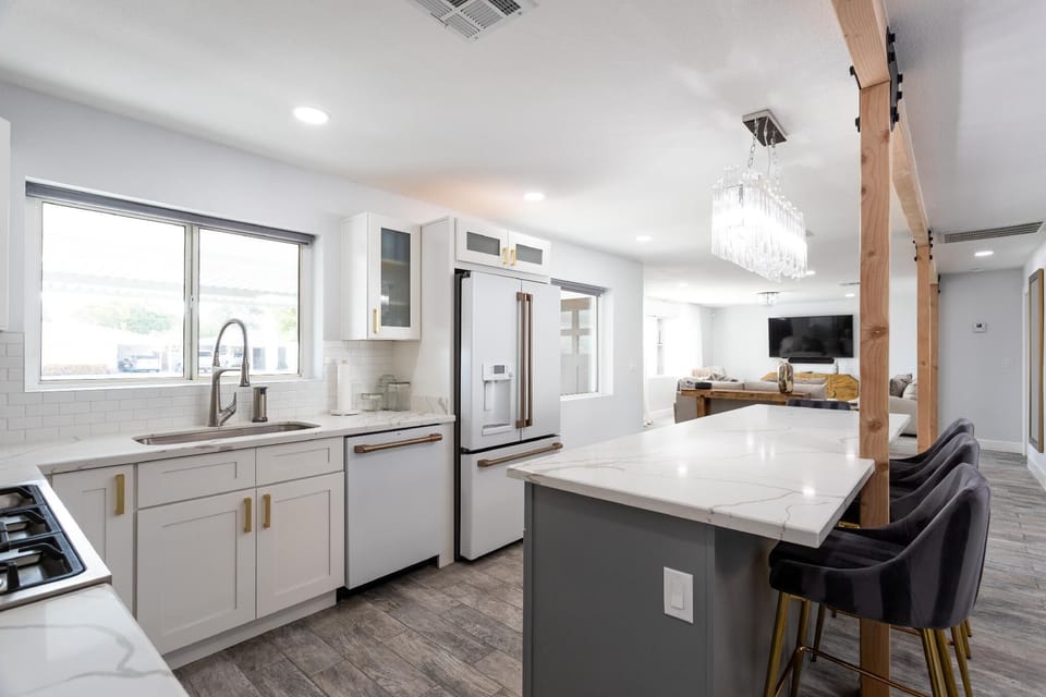 Beautiful kitchen and island.