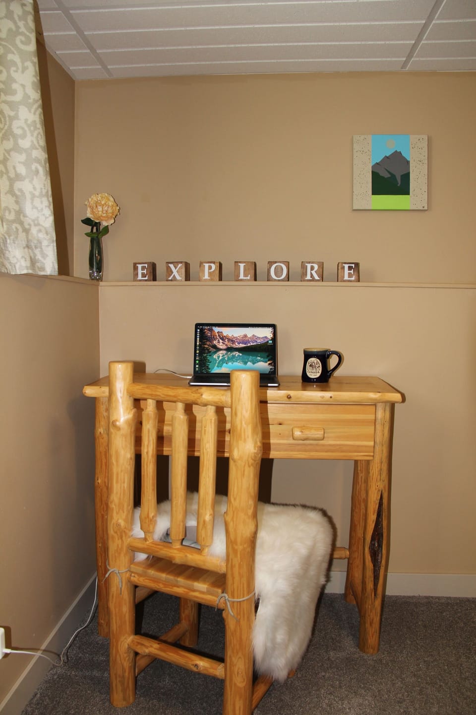 Work space in bedroom 1
