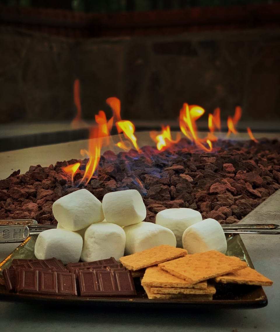 Complimentary s’mores kits are waiting for you 