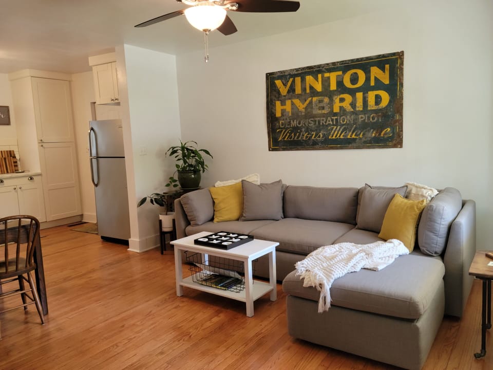 Open concept dining/living/kitchen. 
