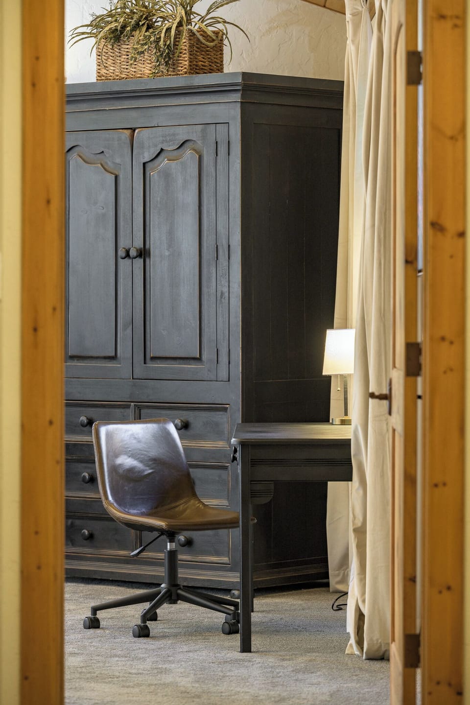 Stay Connected: Even on Vacation Log a few hours of work in comfort, with a serene forest view to inspire creativity.