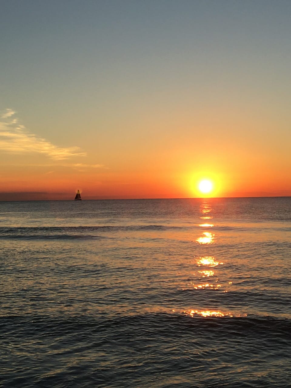 View of sunset on the beach