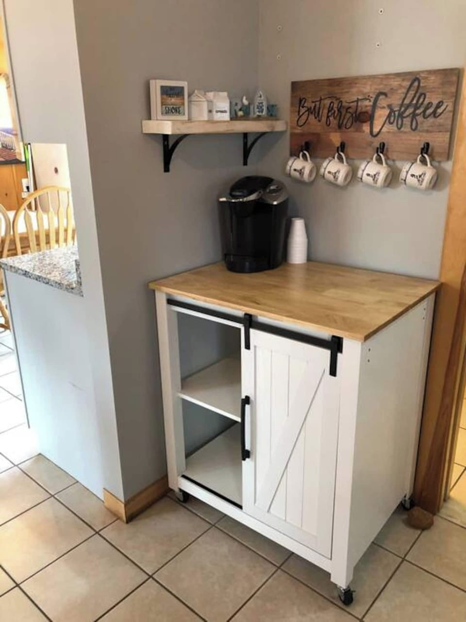 Coffee bar nook.