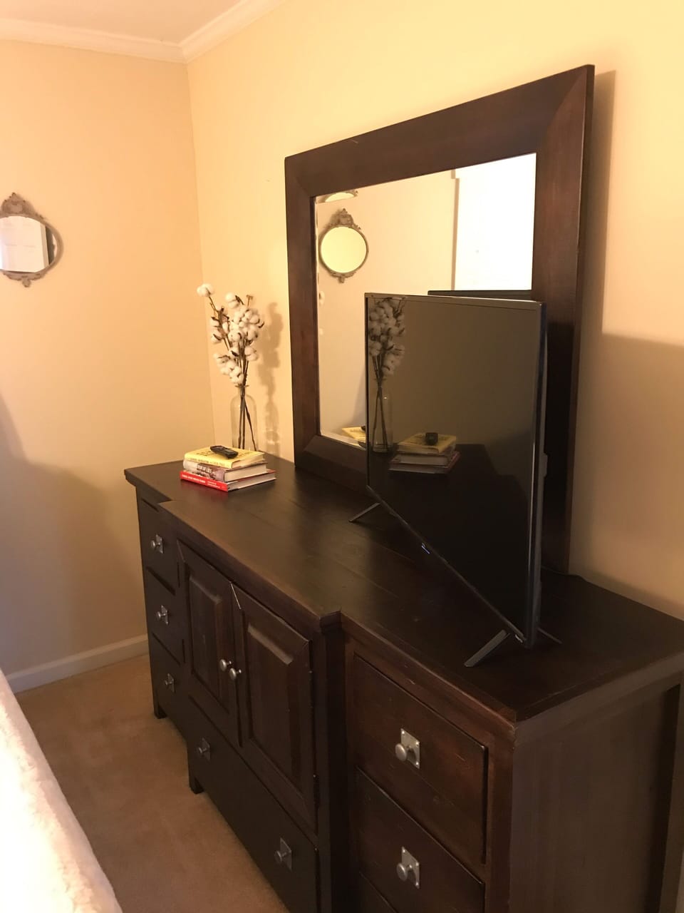 Bedroom 1 with Live Hulu TV