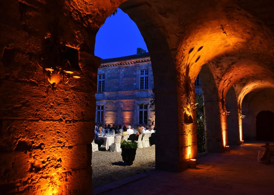 Outdoor banquet area