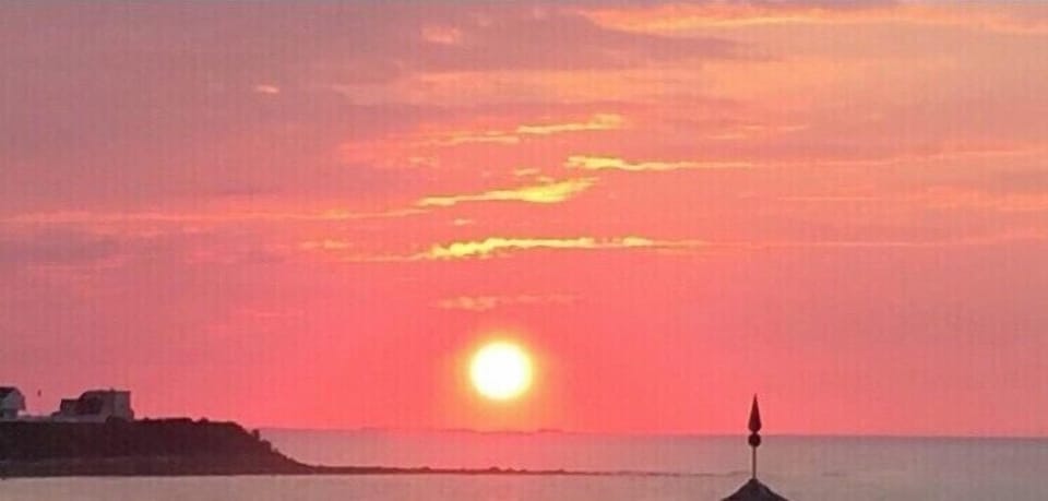 Splendid view of the rising sun from balcony 